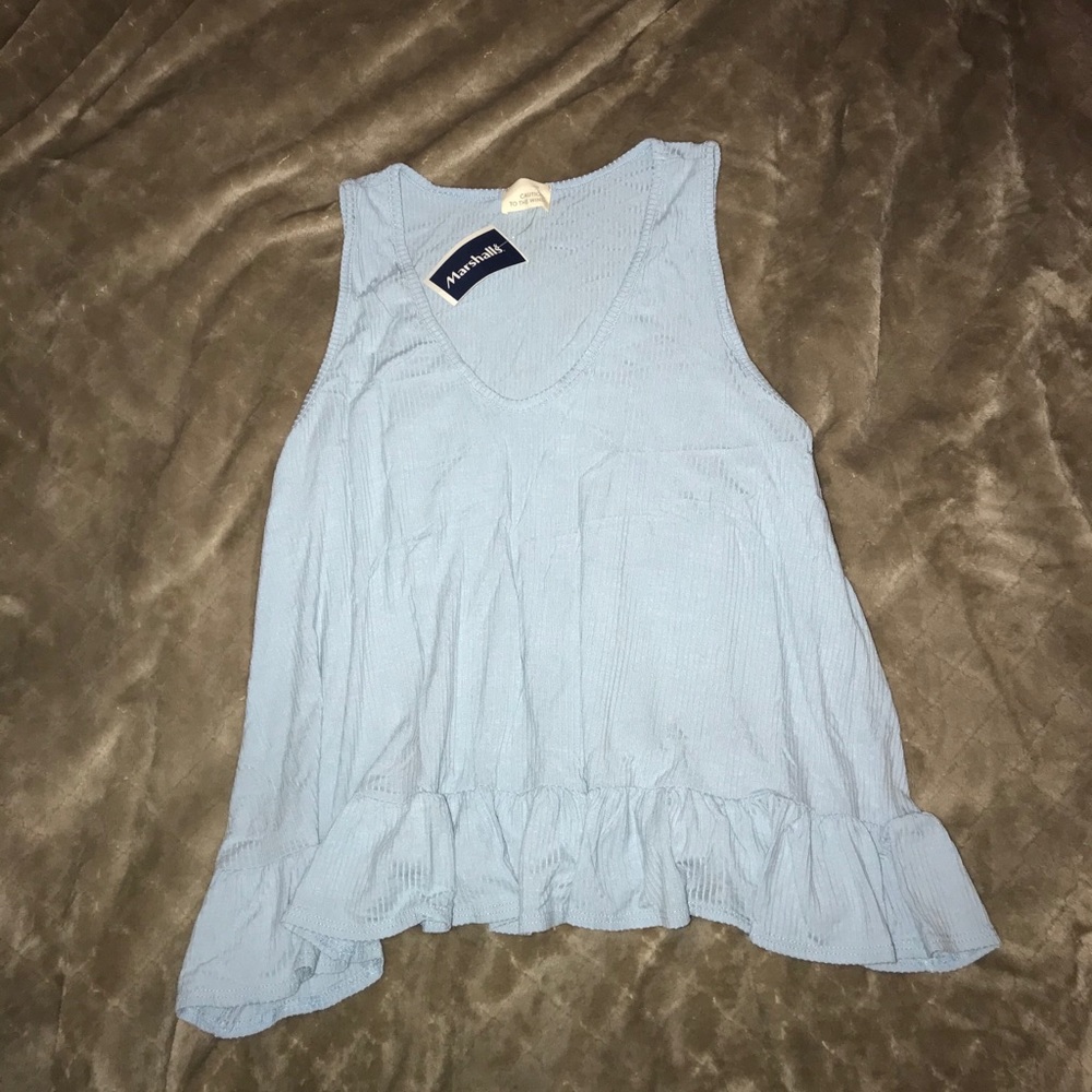 NEVER WORN Flowy Blue Tank Top